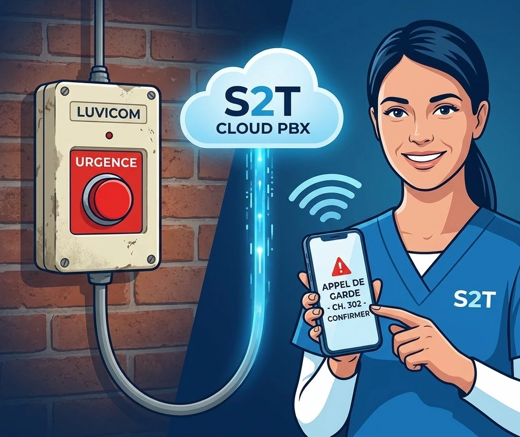 Sch&eacute;ma de la redondance multi-cloud active-active de Groupe S2T assurant la haute disponibilit&eacute; VoIP.